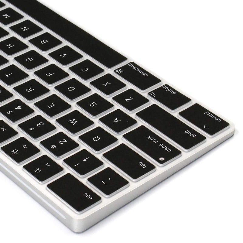 ProElife Ultra Thin Silicone Keyboard Cover Protector for 2019-2017 Apple iMac Magic Keyboard with Numeric Keypad A1843 Full Size Wireless Bluetooth Numeric Keyboard, US Enter (Black) - Image 4
